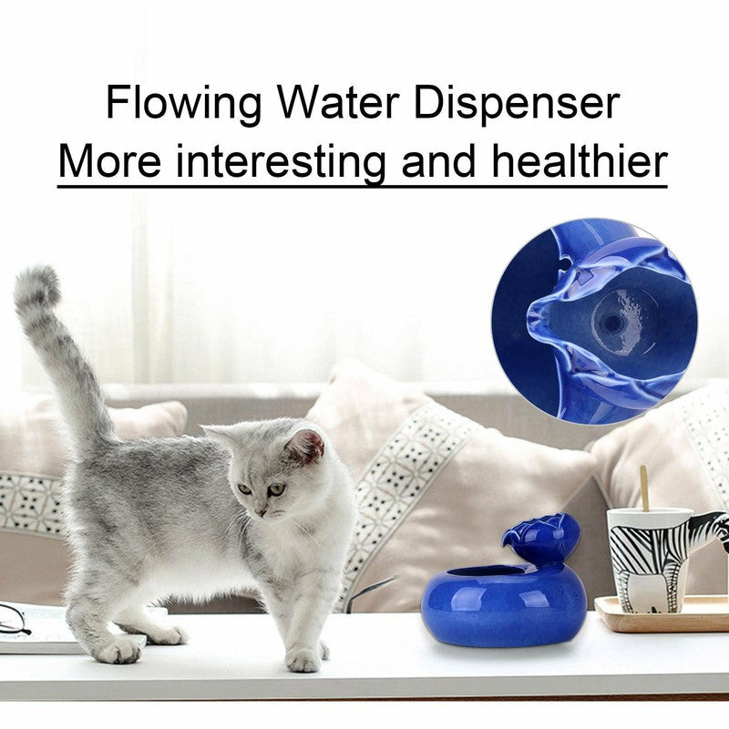 Dog Cat Pet Water Fountain Electric Water Dispenser Water Bowl CatDog
