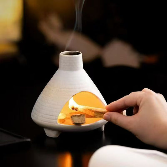 Ceramic tabletop fireplace