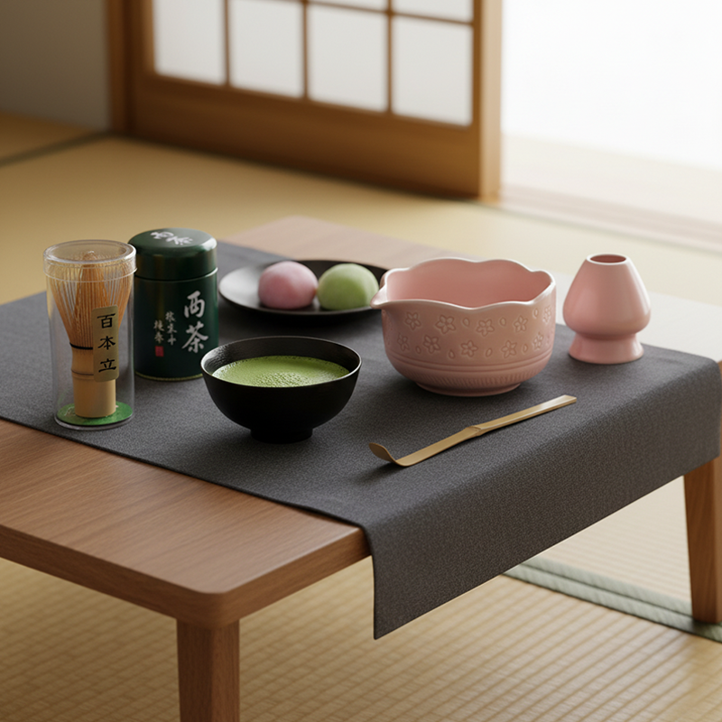 [EU Ship]Ceramic Matcha Tea Set: Bowl, Whisk, Scoop & More