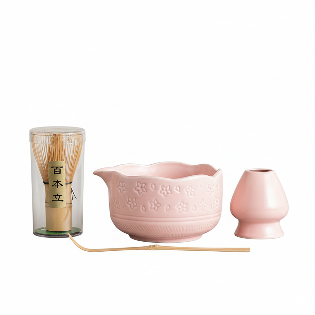[EU Ship]Ceramic Matcha Tea Set: Bowl, Whisk, Scoop & More