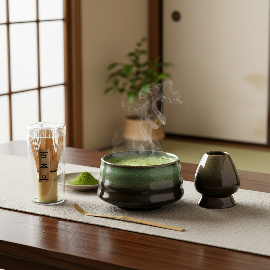 [EU Ship]Ceramic Matcha Tea Set: Bowl, Whisk, Scoop & More