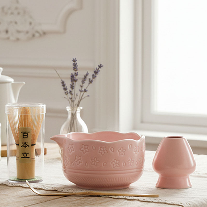 [EU Ship]Ceramic Matcha Tea Set: Bowl, Whisk, Scoop & More