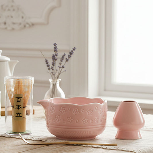 [EU Ship]Ceramic Matcha Tea Set: Bowl, Whisk, Scoop & More
